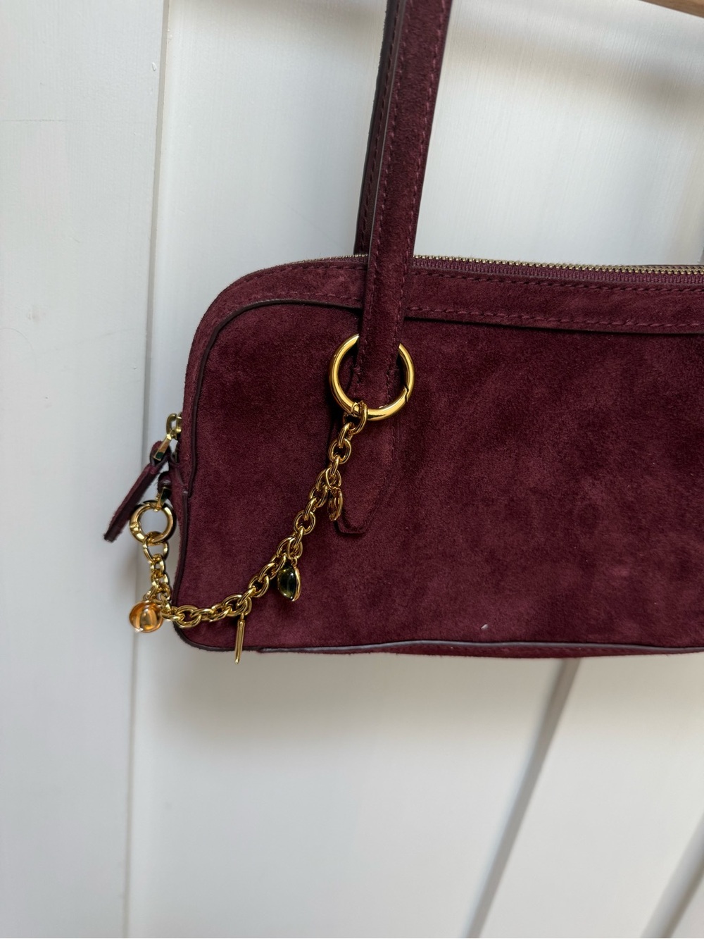 Madewell The Top Zip Suede Shoulder Bag NWOT - Picture 3 of 10